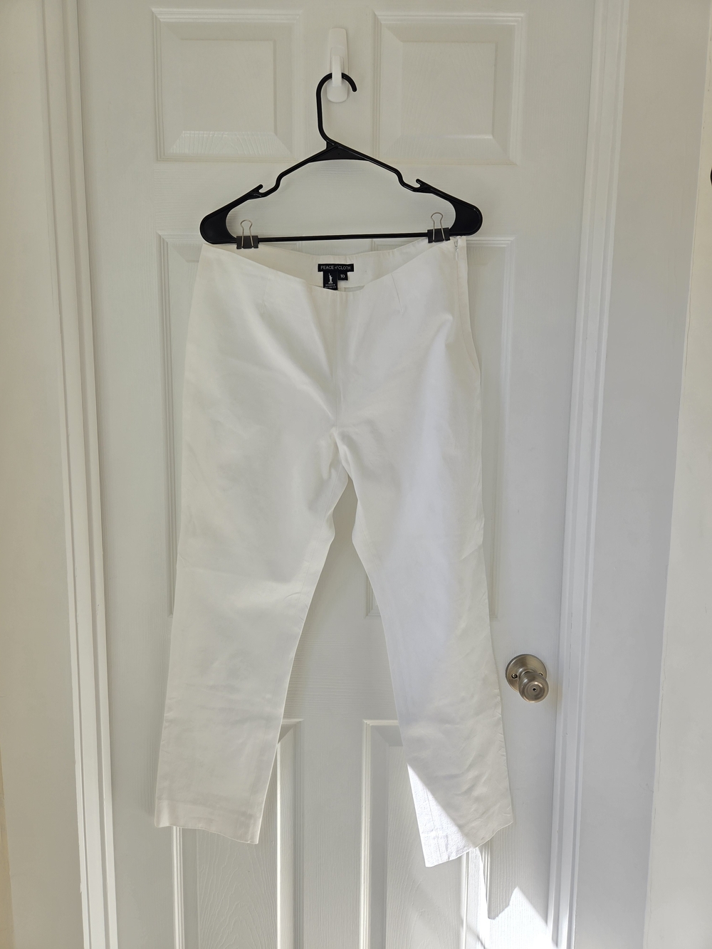 Peace of Cloth Lisa Pants White Tailored Size 10